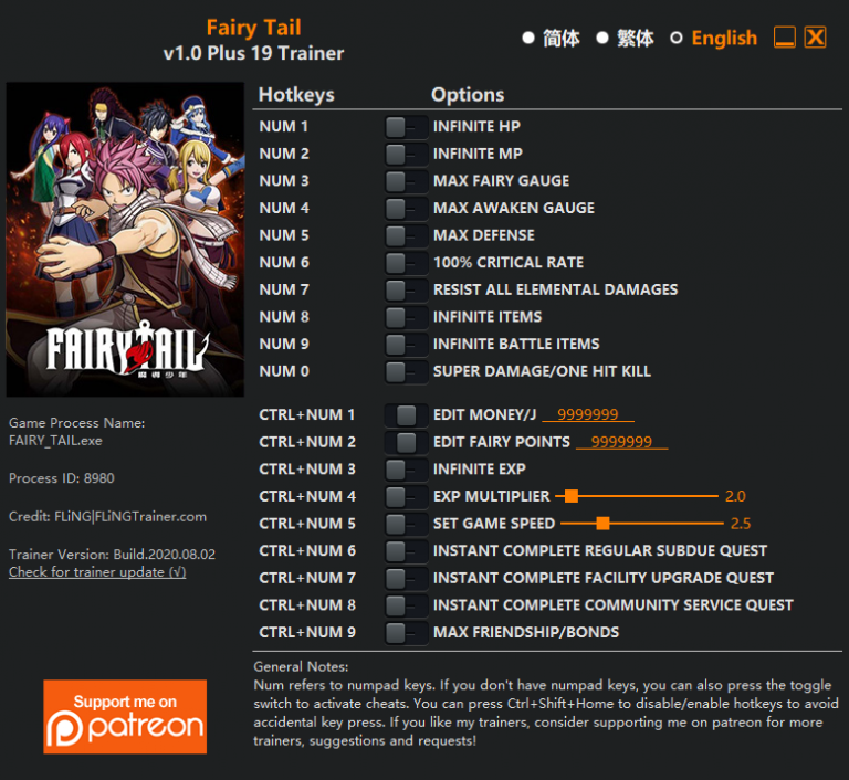 Fairy Tail Trainer +19