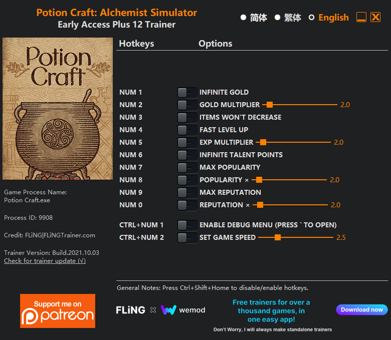 Potion Craft: Alchemist Simulator Trainer +12