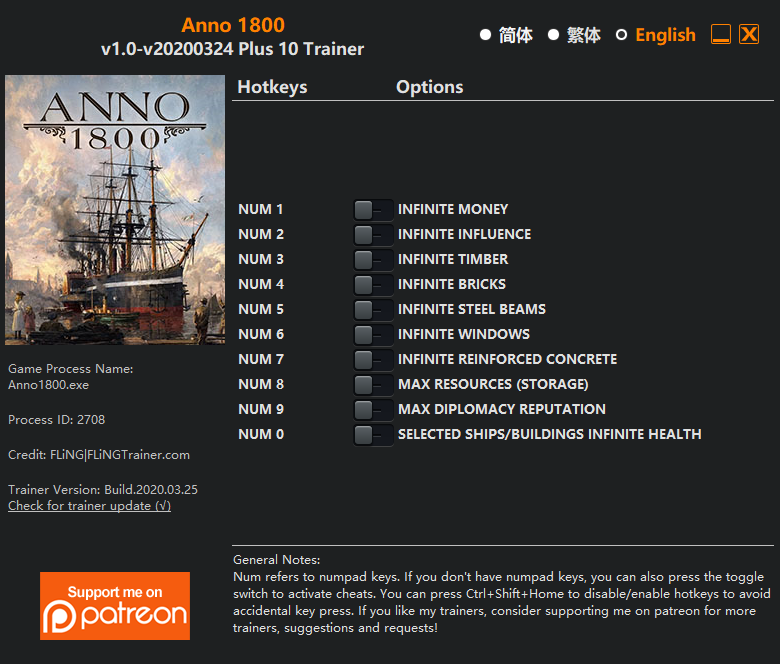 Anno 1800 v03.24.2020 Trainer +10