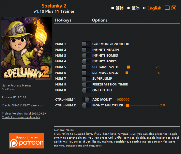 Spelunky 2 v1.10 Trainer +11