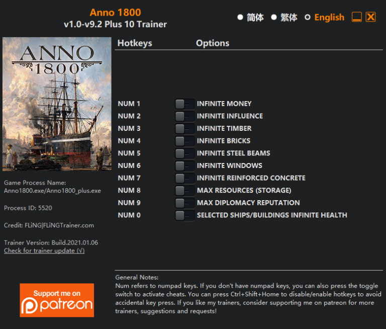 Anno 1800 v9.2 Trainer +10