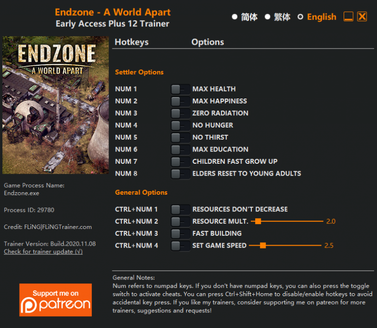 Endzone: A World Apart v08.11.2020 Trainer +12