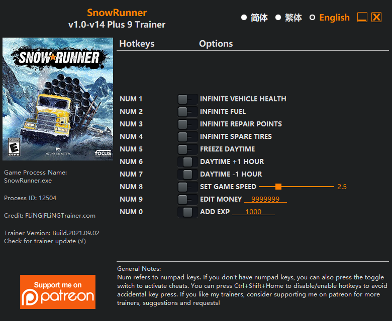 SnowRunner v14 Trainer +9