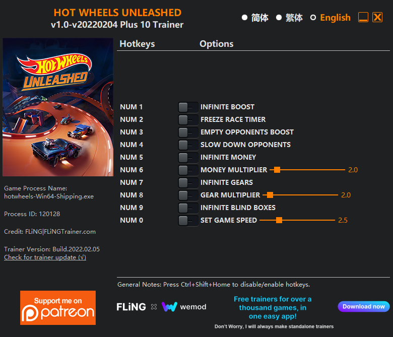 Hot Wheels Unleashed v04.02.2020 Trainer +10