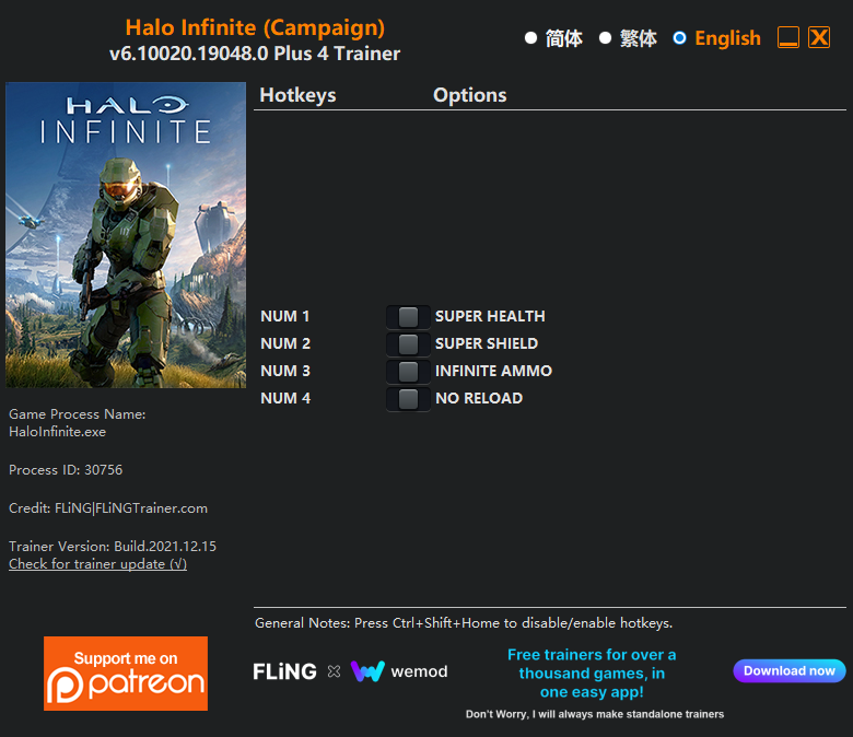 Halo Infinite (Campaign) v6.10020.19048.0 Trainer +4