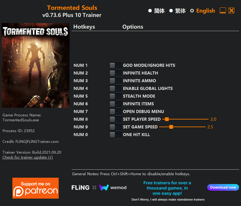 Tormented Souls V0.76.6 Trainer +10