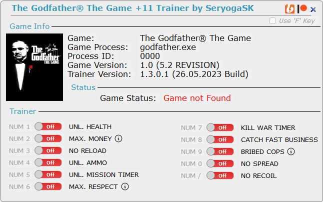 The Godfather - The Game v26.05.2023 Trainer +11