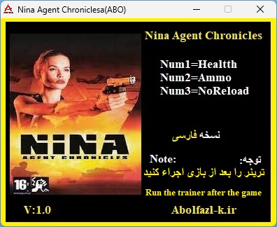 Nina: Agent Chronicles Trainer +3