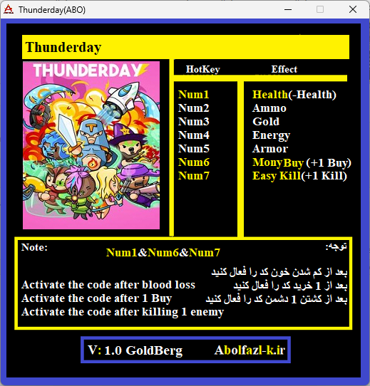 Thunderday Trainer +7