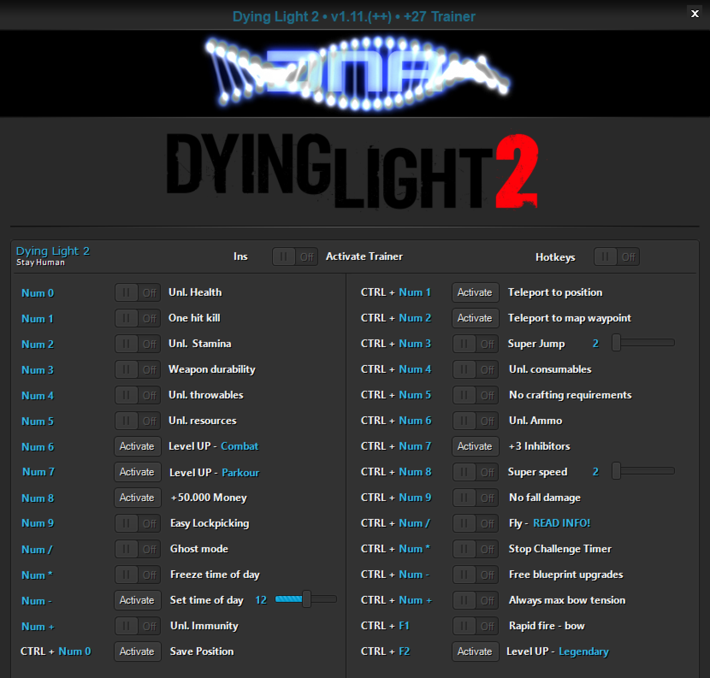 Dying Light 2 Stay Human v1.11 Trainer +27