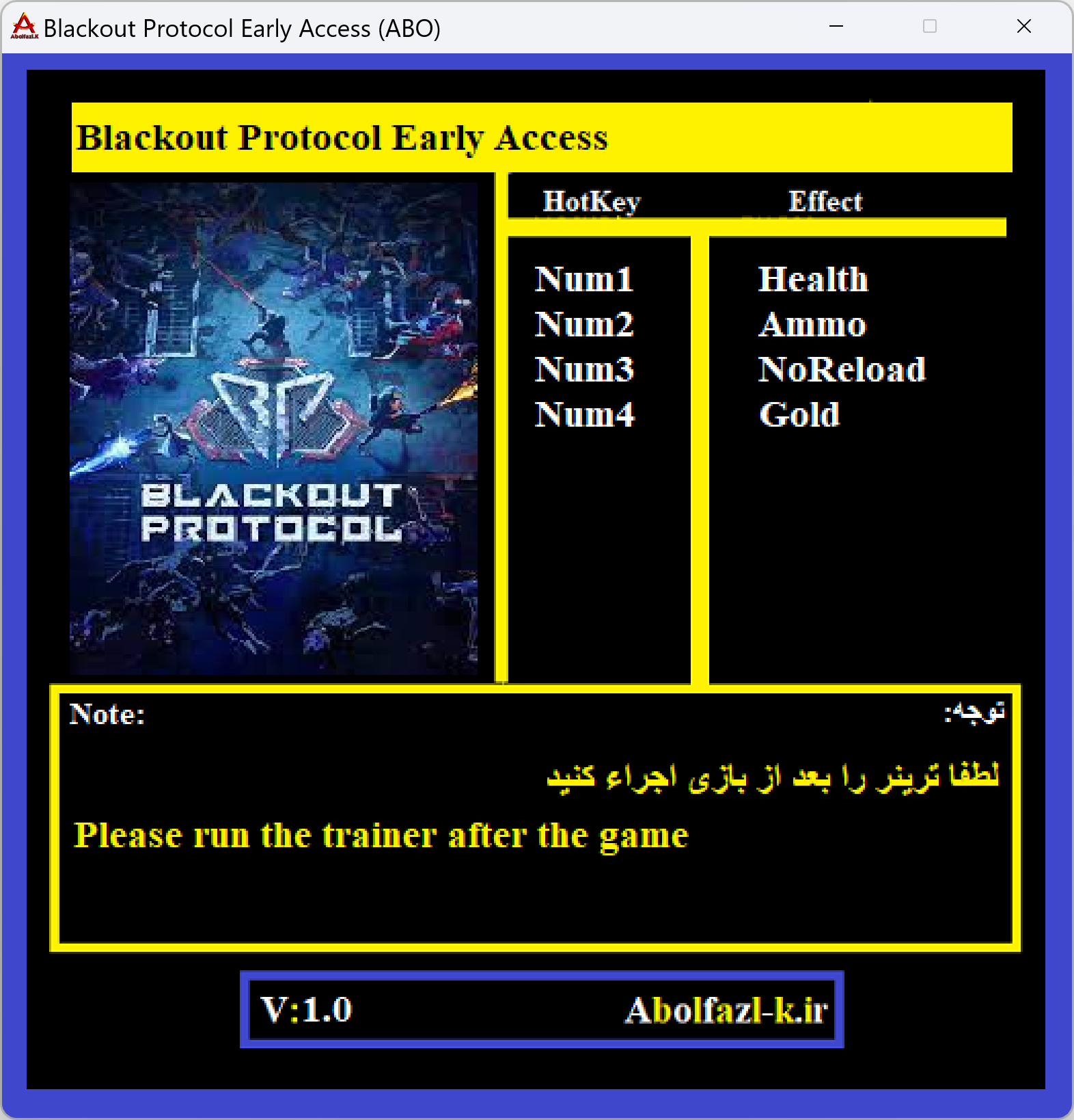 Blackout Protocol Trainer +4