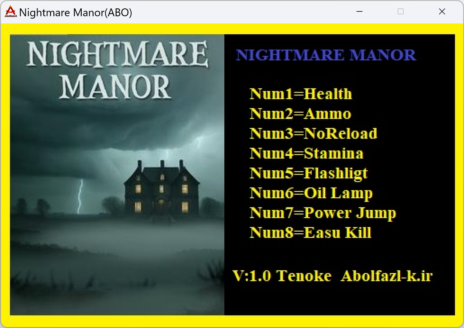 Nightmare Manor Trainer +8