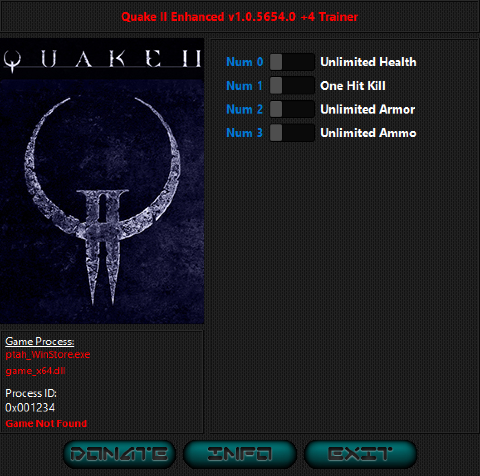 Quake II v1.0.5654.0 Trainer +4