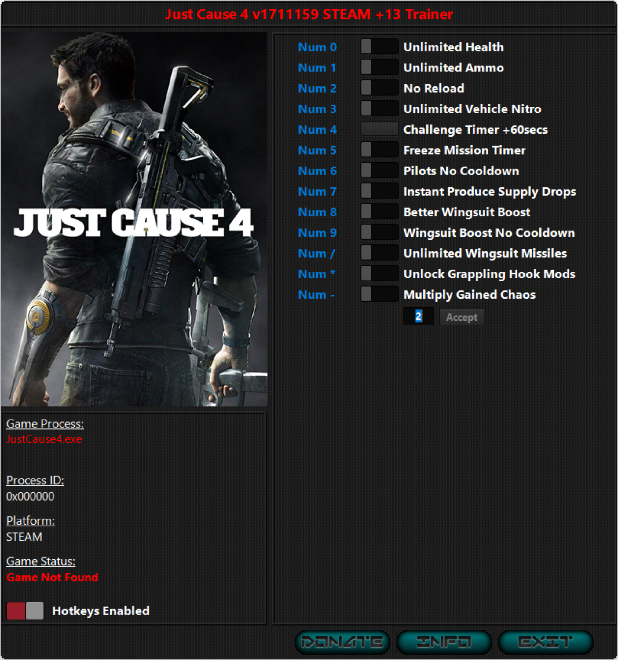 Just Cause 4 v1711159 Trainer +13