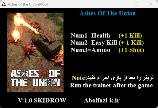 Ashes of the Union Trainer +3