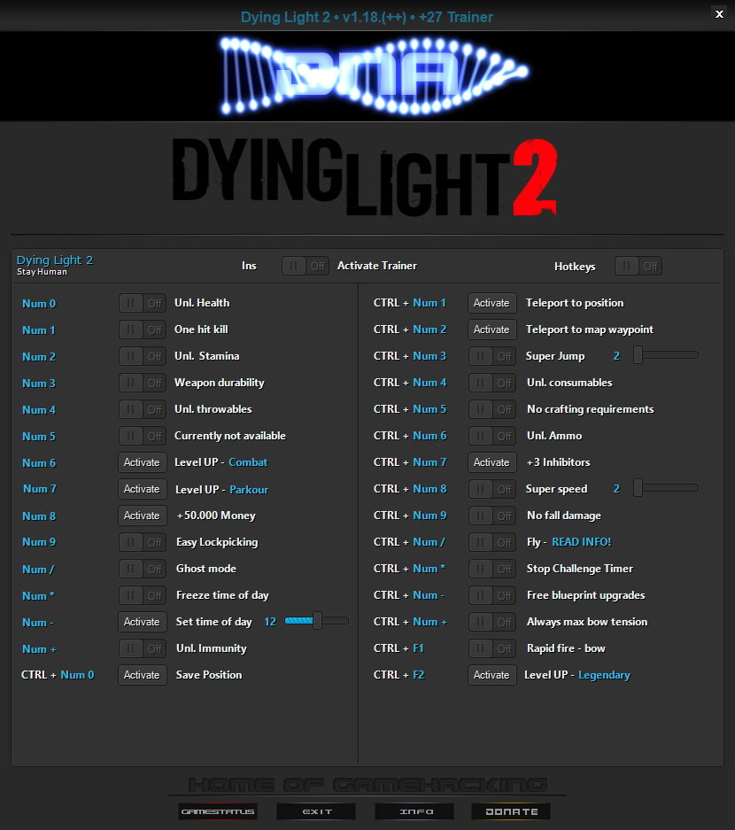 Dying Light 2: Stay Human v1.18 Trainer +27