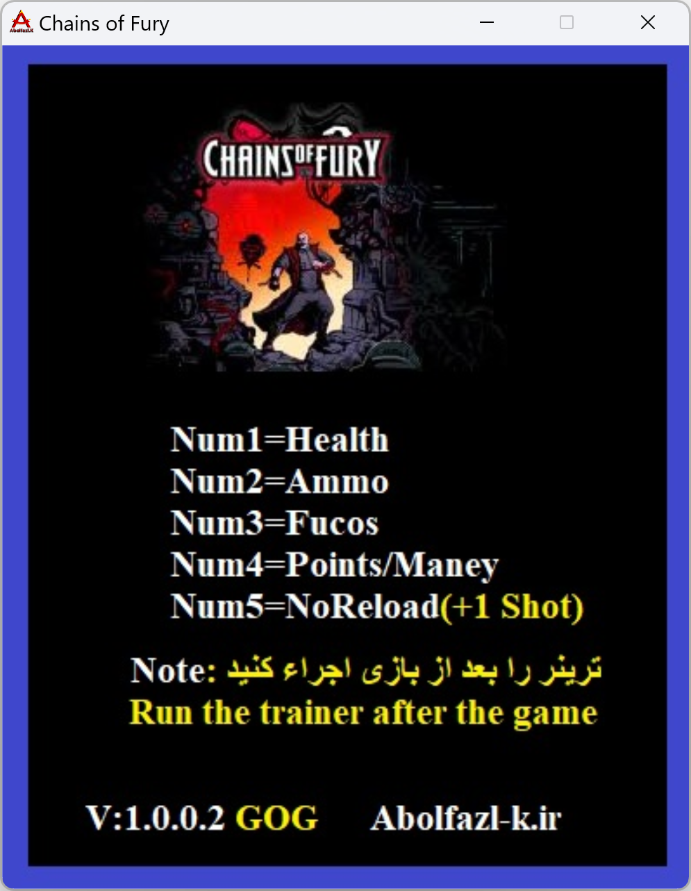 Chains of Fury v1.0.0.2 Trainer +5