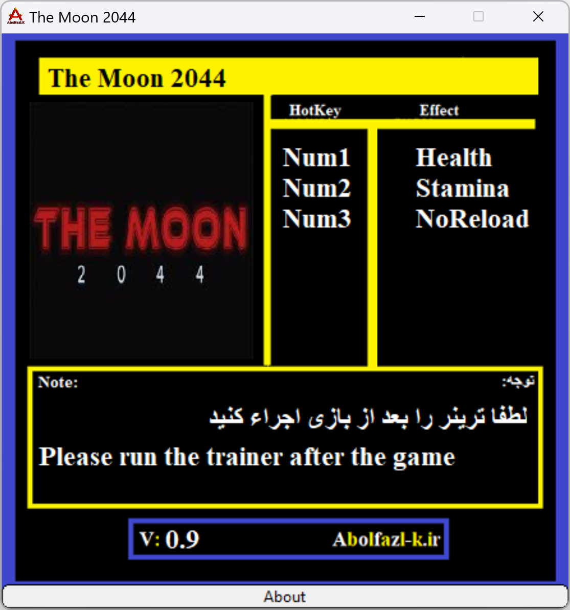 The Moon 2044 v0.9 Trainer +3