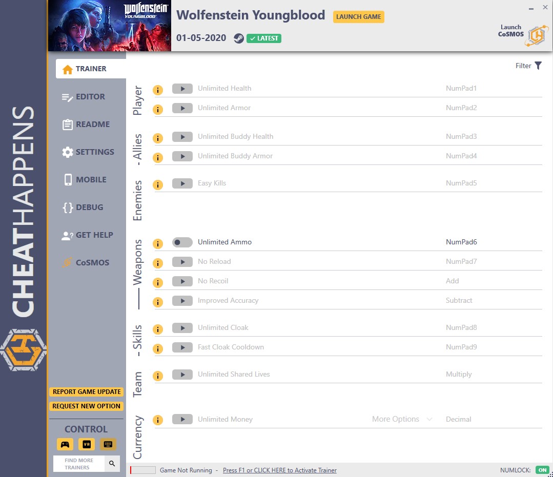 Wolfenstein : Youngblood v01.05.2020 Trainer