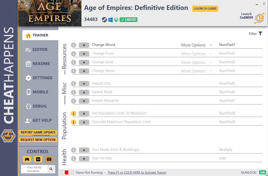 Age of Empires: Definitive Edition vBuild 34483 Trainer