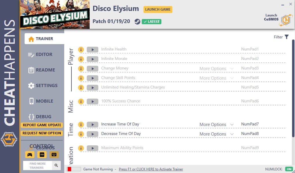 Disco Elysium v01.19.2020 Trainer