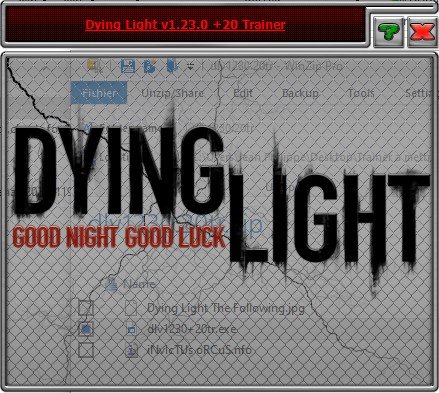 Dying Light : The Following v1.23.0 Trainer +20