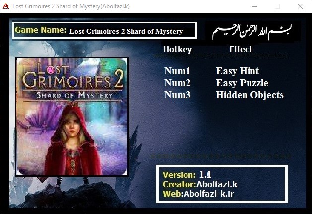 Lost Grimoires: Shard of Mystery v1.1 Trainer +3