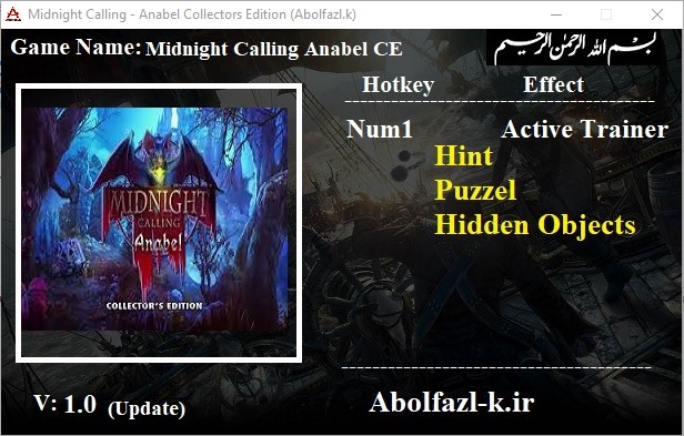 Midnight Calling: Anabel Collector's Edition v1.1 Trainer +3