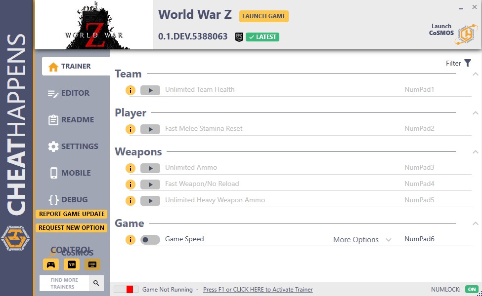 World War Z v0.1.DEV.5388063 Trainer