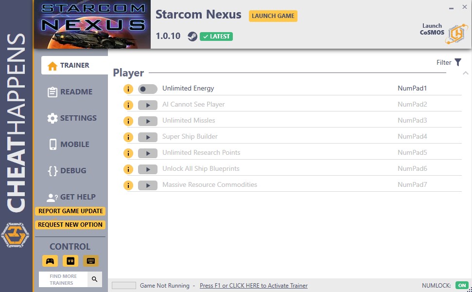 Starcom: Nexus v1.0.10 Trainer