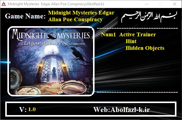 Midnight Mysteries: Edgar Allan Poe Conspiracy Trainer +2