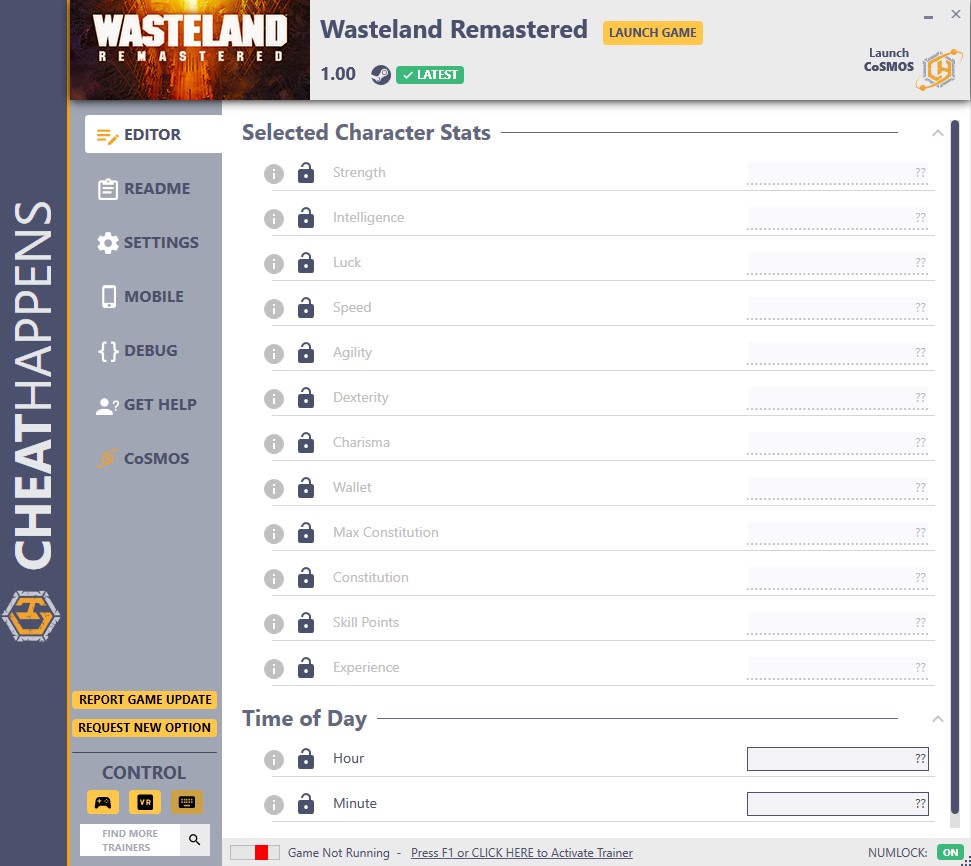 Wasteland Remastered Trainer