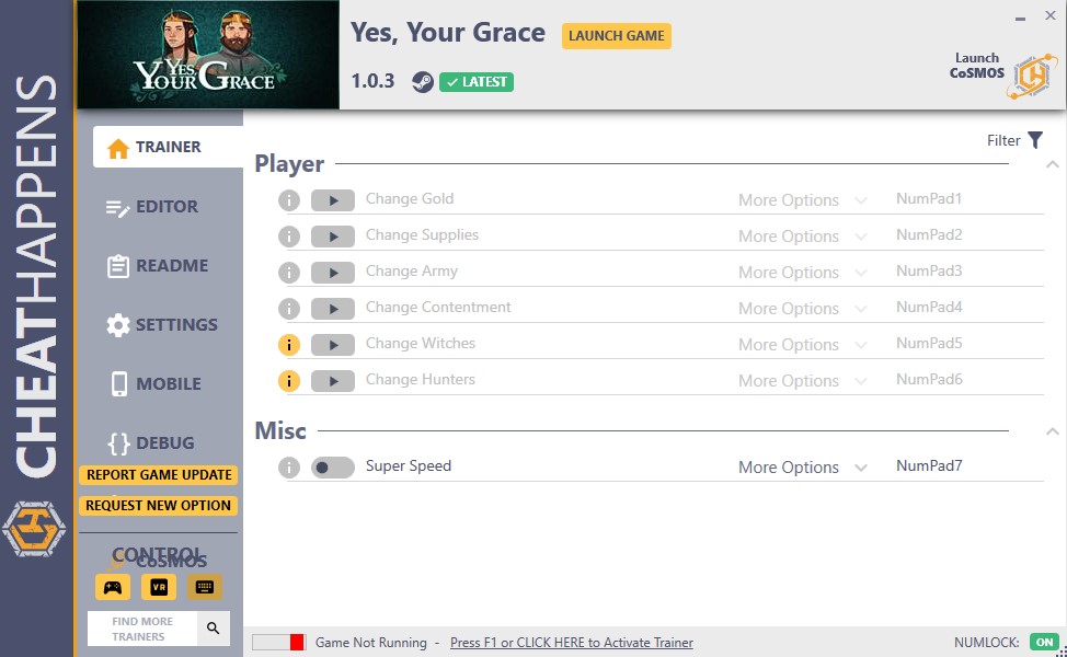 Yes, Your Grace Trainer