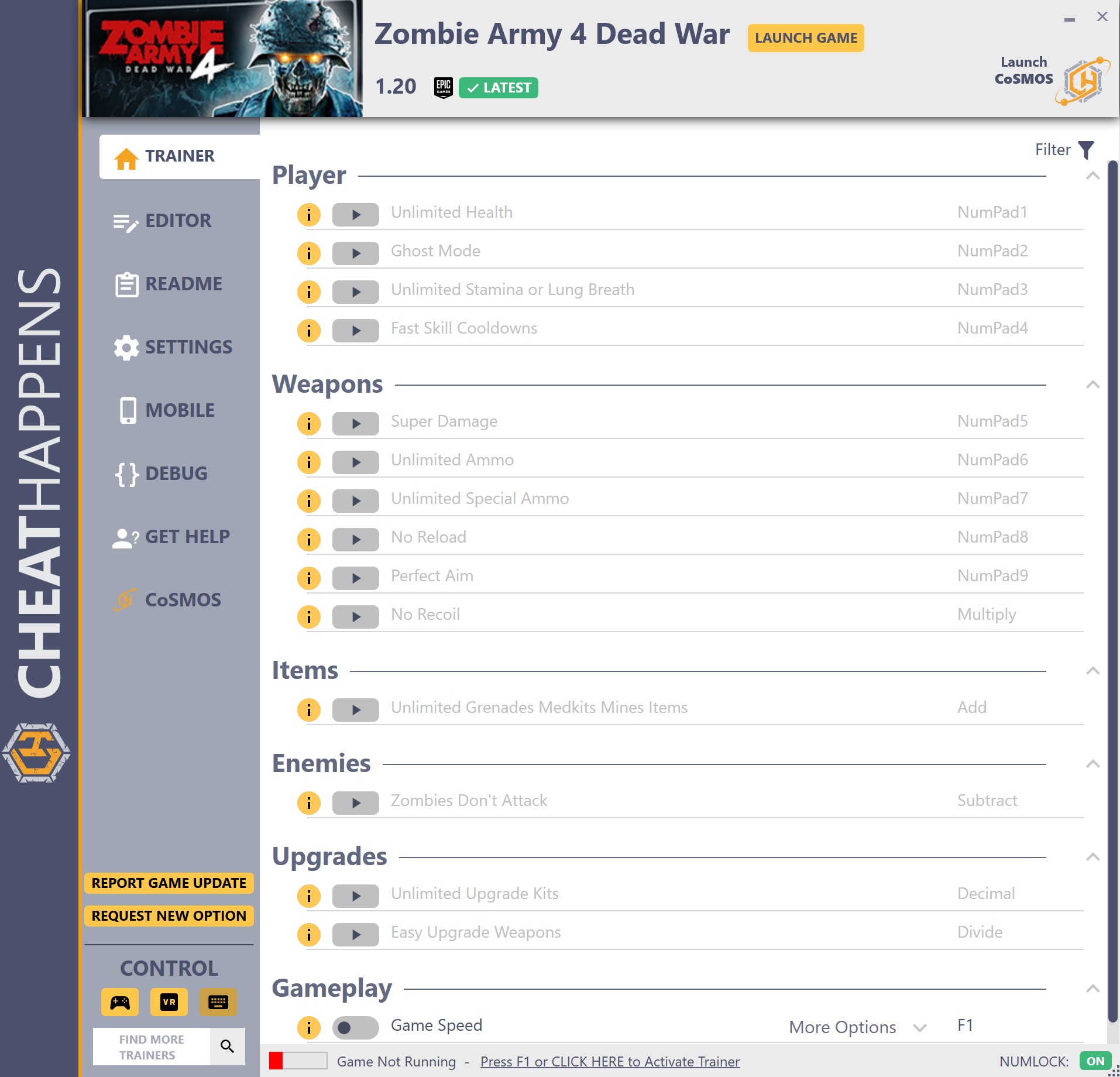 Zombie Army 4: Dead War v1.20 Trainer