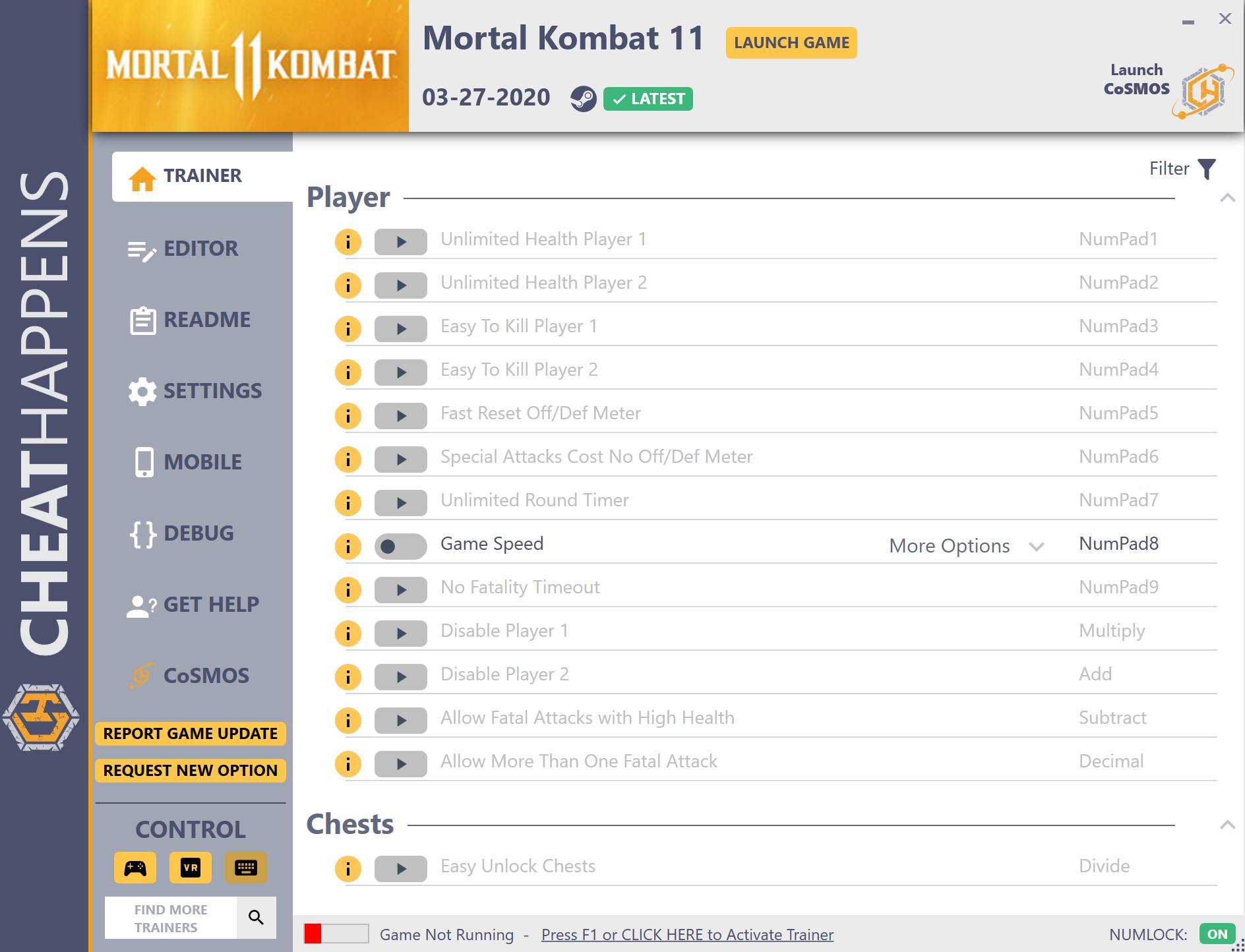 Mortal Kombat 11 v03.27.2020 Trainer