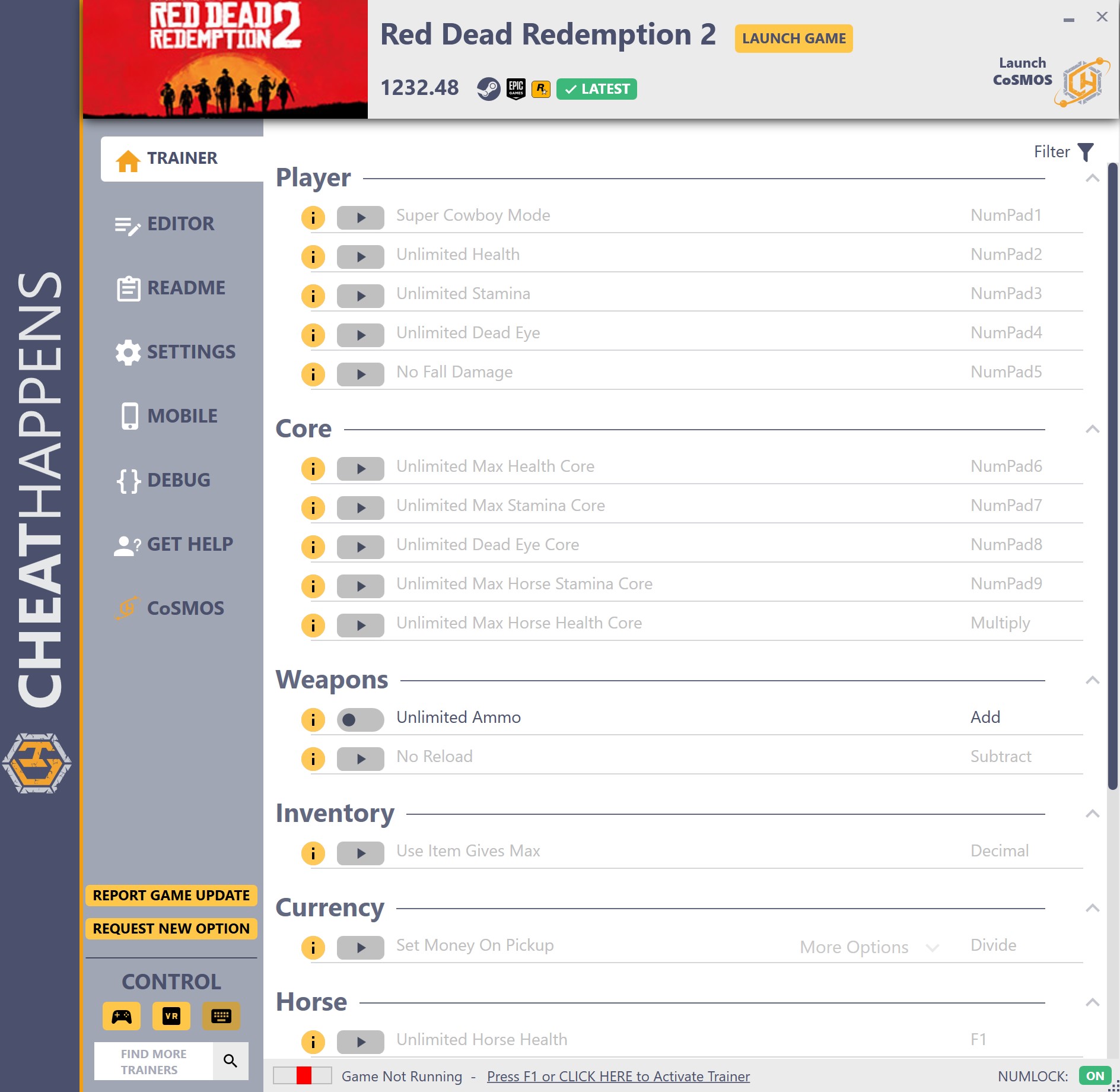 Red Dead Redemption 2 v1232.48 Trainer