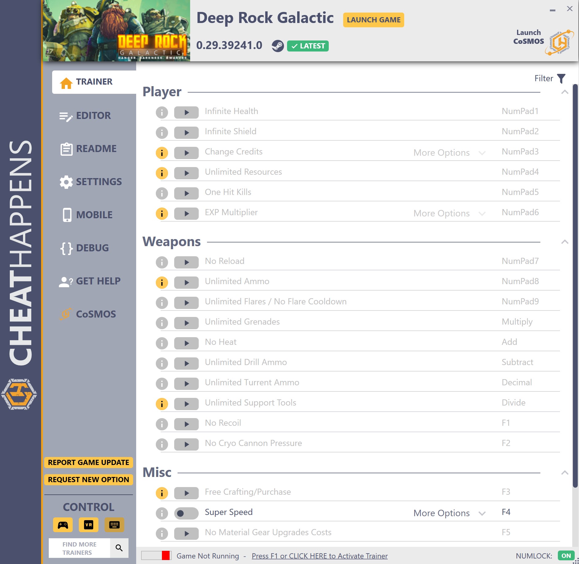 Deep Rock Galactic v0.29.39241.0 Trainer