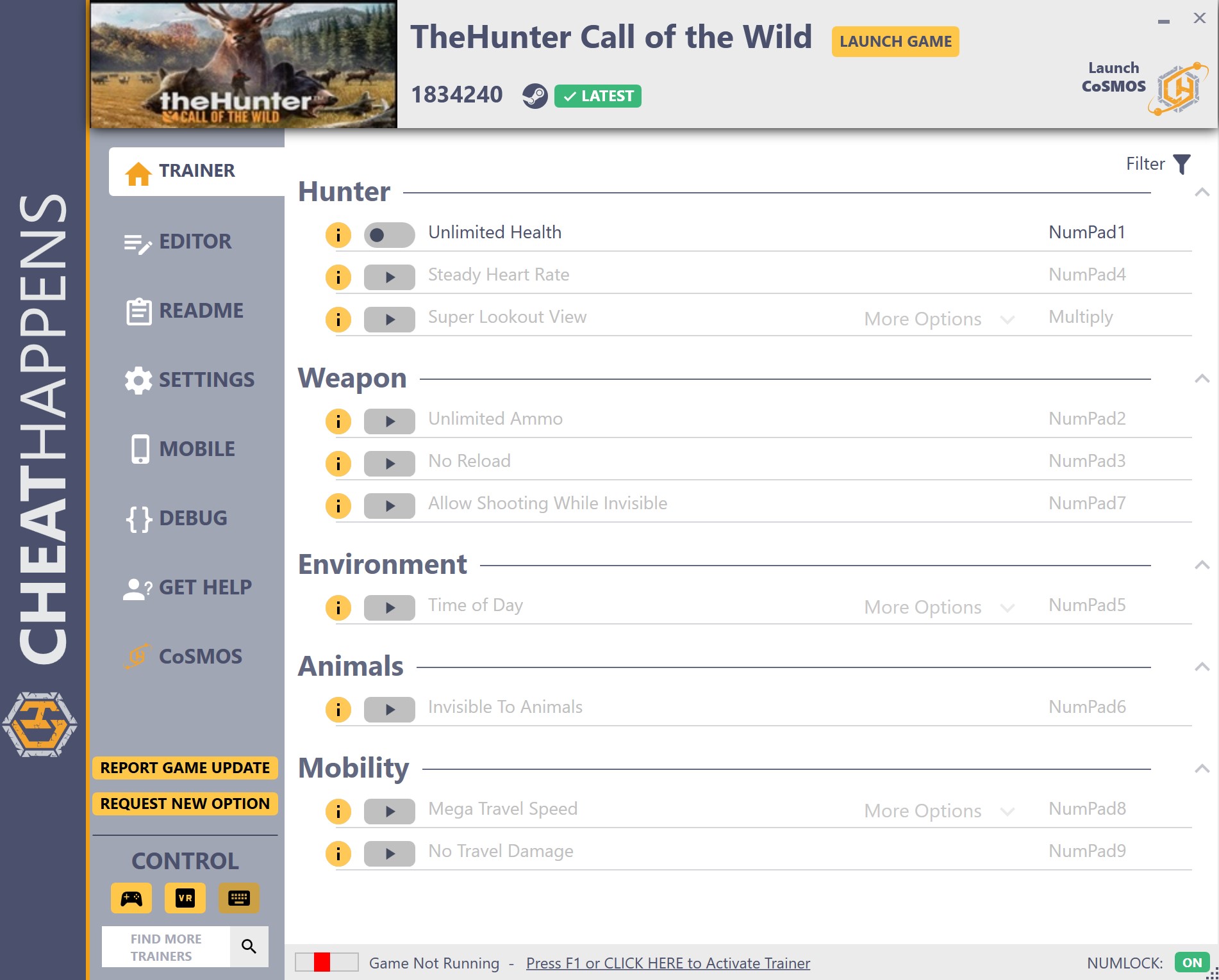 theHunter: Call of the Wild v1834240Trainer