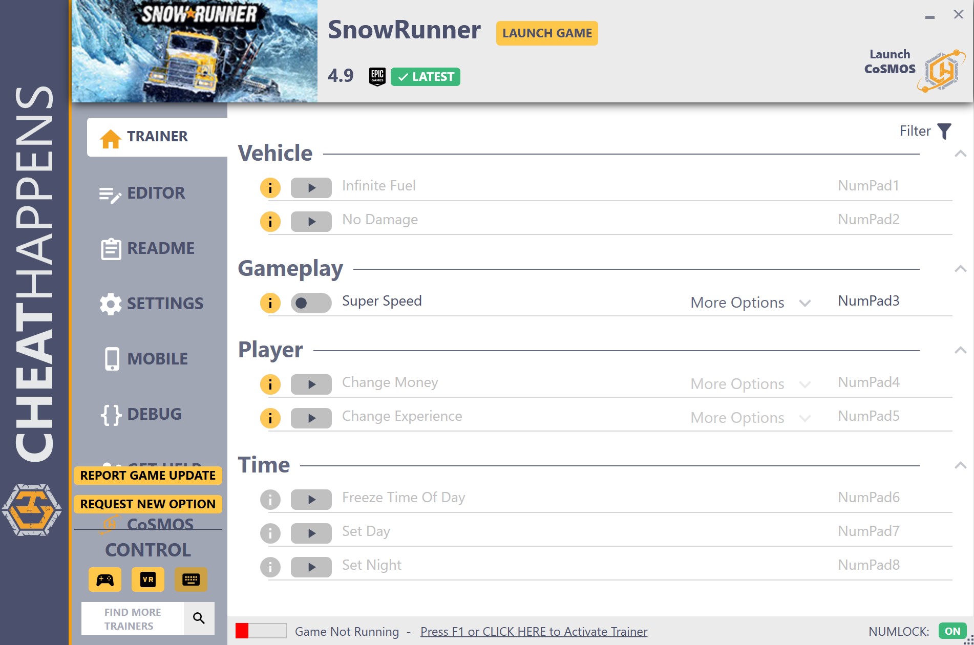 SnowRunner v4.9 Trainer