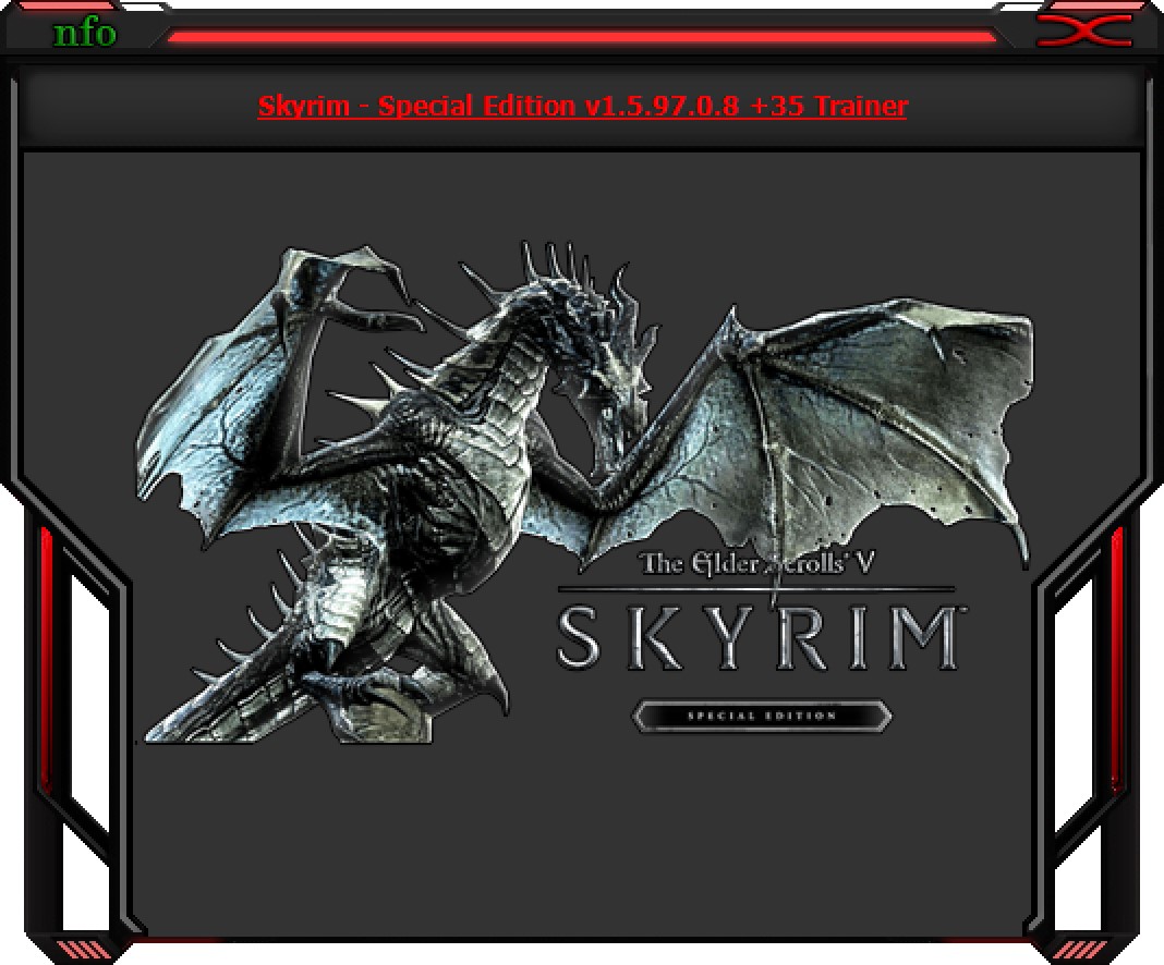 The Elder Scrolls V: Skyrim: Special Edition v1.5.97.0.8 Trainer +35