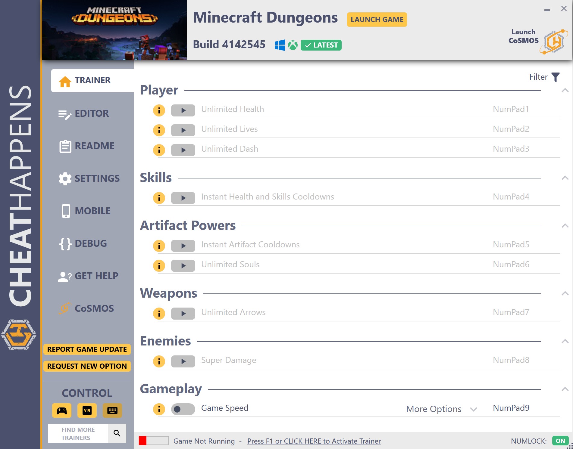 Minecraft Dungeons Trainer