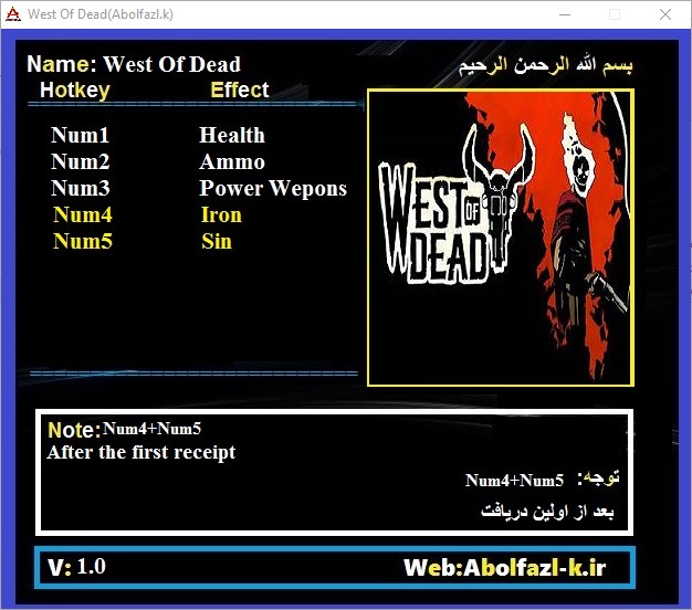 West of Dead Trainer +5