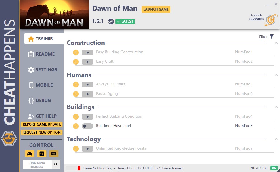 Dawn of Man v1.5.1 Trainer