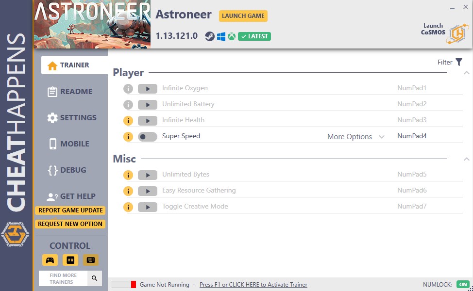 Astroneer v1.13.121.0 Trainer