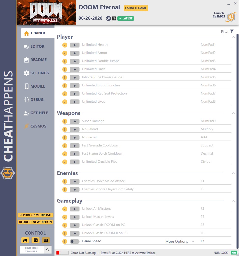 Doom Eternal v06.26.2020 Trainer