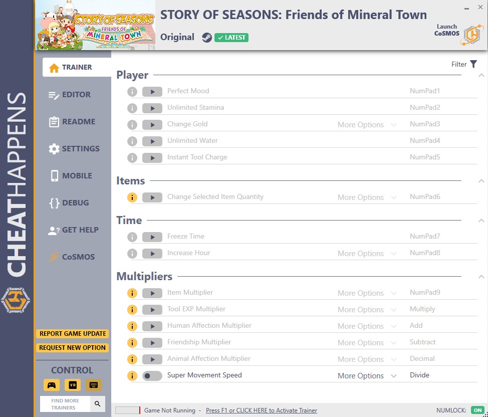 Story of Seasons: Friends of Mineral Town Trainer