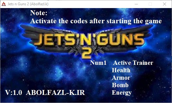 Jets'n'Guns 2 Trainer +4