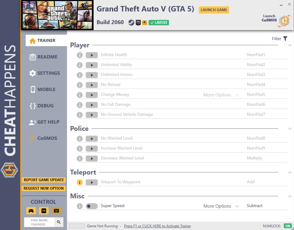 Grand Theft Auto V v2060 Trainer