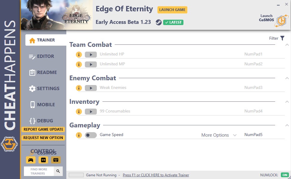 Edge of Eternity v1.23 Trainer