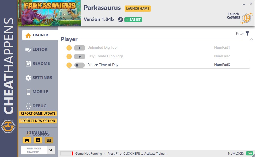 Parkasaurus v1.04b Trainer